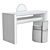 Elegant Turri Dressing Table 3D model small image 2