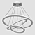 Golden Circle Pendant Chandelier 3D model small image 2