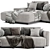 Minimalist Chaise Longue Sofa by Horm 3D model small image 2