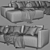Minimalist Chaise Longue Sofa by Horm 3D model small image 4