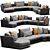 Verzelloni Lyndon Sectional: Elegant & Versatile Seating Solution for Any Space 3D model small image 1