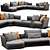 Verzelloni Lyndon Sectional: Elegant & Versatile Seating Solution for Any Space 3D model small image 4