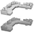 Verzelloni Lyndon Sectional: Elegant & Versatile Seating Solution for Any Space 3D model small image 5
