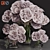 Premium Ohara Garden Rose Bouquet with Decor Glass Vase 3D model small image 3