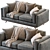 Zander 4-Part Sofa in 3D Max 3D model small image 2