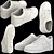 Yellow Nike AF1 Sneakers 3D model small image 5