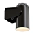 Black Bullet Wall Light 3D model small image 1