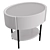 Elegant Bedside Table with Glass Top and Drawer 3D model small image 3