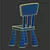 Sleek SUNDVIK Table & Chairs Set 3D model small image 4