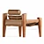 Tuscan Armchair: Luxurious and Comfortable 3D model small image 3