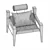 Tuscan Armchair: Luxurious and Comfortable 3D model small image 5