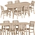Stylish Voxlov Dining Set 3D model small image 1