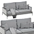 Title: Modern ZANOTTA William Sofa 3D model small image 3