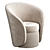 Elegant Blossom Chair 3D model small image 1