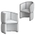 Zoom Big Cuff Chair 3D model small image 2