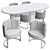 Elegant Clairmont Dining Table 3D model small image 2