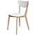 Modern White Birch Chair: Nordmyra Ikea 3D model small image 3