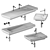 Grandangolo Set - Sleek and Stylish Bathroom Sink Collection 3D model small image 2