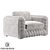 OM Ocean Armchair: Sleek and Sophisticated 3D model small image 1