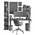 Title: IKEA Workplace Set with Decor & Tech 3D model small image 7