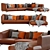 Italian Chic: Lennox Chaise Lounge 3D model small image 1