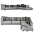 Italian Chic: Lennox Chaise Lounge 3D model small image 5