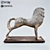 Elegant Horse Statue Accent 3D model small image 1