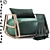 Luxury Blue Leather Armchair 3D model small image 1