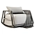 Luxury Blue Leather Armchair 3D model small image 6