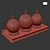 Lustrous Gold Accent Jars 3D model small image 2