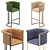 Modern Leather Loft Barstool 3D model small image 5