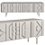 Modern Glam Pictograph Media Console 3D model small image 2