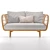 Austen Rattan Sofa: Outdoor Elegance 3D model small image 4