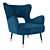 Munna babe Armchair: Stylish and Comfortable 3D model small image 3