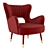 Munna babe Armchair: Stylish and Comfortable 3D model small image 4