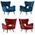 Munna babe Armchair: Stylish and Comfortable 3D model small image 5