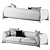 Elegant Porada Sofabed 3D model small image 2