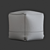 West Elm Cotton Canvas Pouf 3D model small image 4