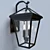 Sleek Black Outdoor Wall Light 3D model small image 2