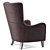 Quentin Elegant Velvet Sofa 3D model small image 4