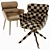 Elegant Diva Chairs: Fabric, Leather, Metal 3D model small image 5
