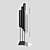 Elegant Illumination for Every Space: BROKIS PURO FLOOR 3D model small image 6