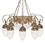 8 Horns Empire Style Chandelier 3D model small image 6