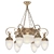 Elegant 6-Horn Chandelier: Ample Lighting for Any Space 3D model small image 1