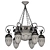 Elegant 6-Horn Chandelier: Ample Lighting for Any Space 3D model small image 2