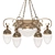 Elegant 6-Horn Chandelier: Ample Lighting for Any Space 3D model small image 3