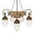 Empire Style Hanging Chandelier: 3-Arm Elegance 3D model small image 6