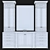 Modern Toilet Cabinet: Compact Bathroom Storage Solution 3D model small image 2