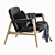 Sleek Leather Buck Chair 3D model small image 3