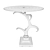 Ivory Hued Horn Table 3D model small image 3